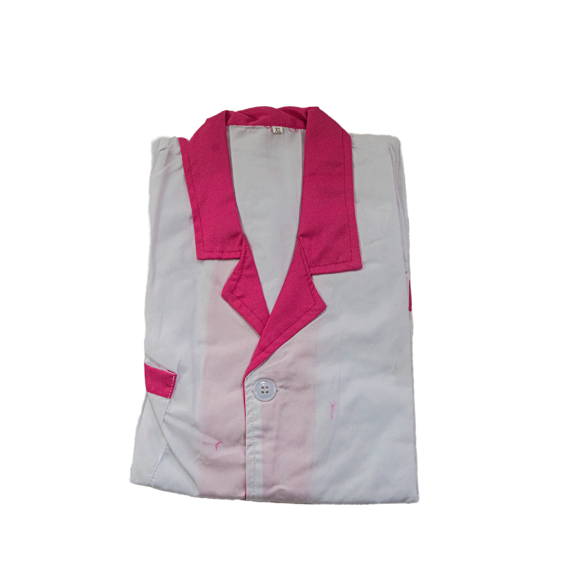 BLOUSE AVEC COLE ET POCHE ROSE