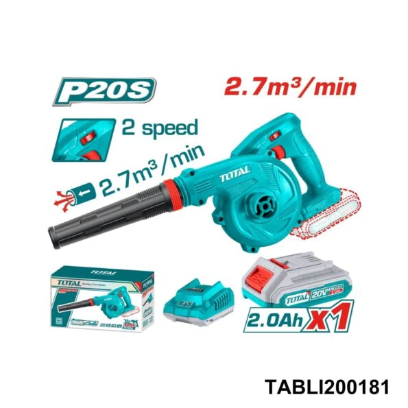 SOUFFLEUR RECHARGEABLE AVEC BATTERIE 2,7m3/MIN