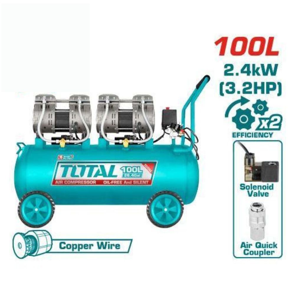 COMPRESSEUR A AIR 100L 2.4KW 3.2HP