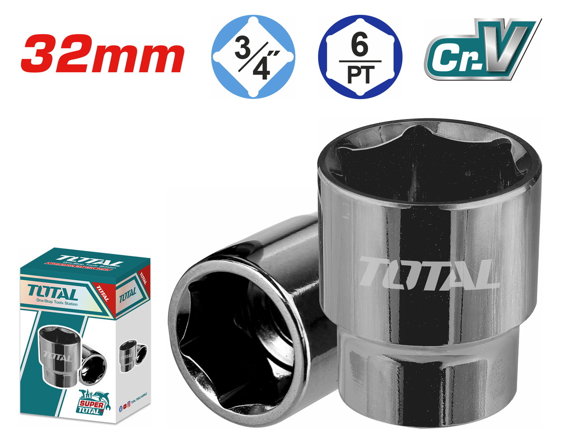 DOUILLE HEXAGONALE 32MMx3/4"THHAST34321
