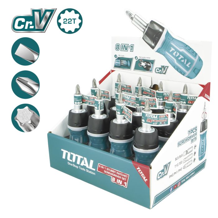 TOURNEVIS MULTI FONCTION 8 EN 1 TACSDS1726