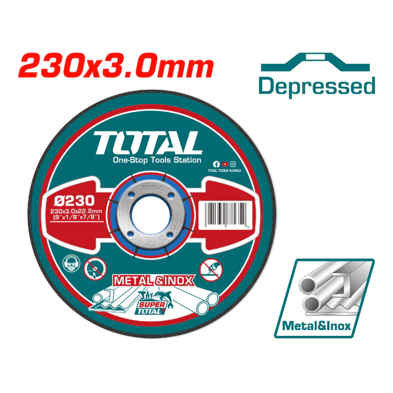 DISQUE A COUPER TOTAL 230mm(9") X 3.0 METAL