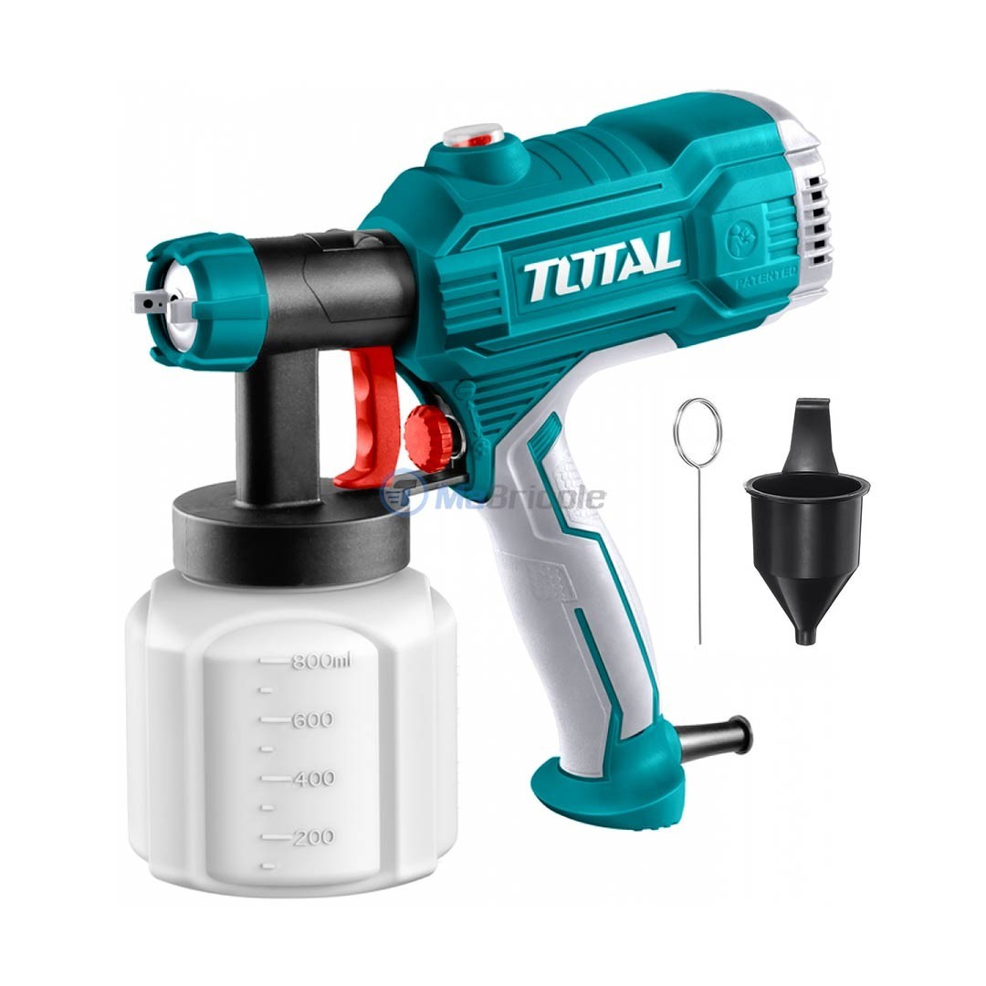 PISTOLET A PEINTURE A AIR AVEC RESERVOIR METALLIQUE