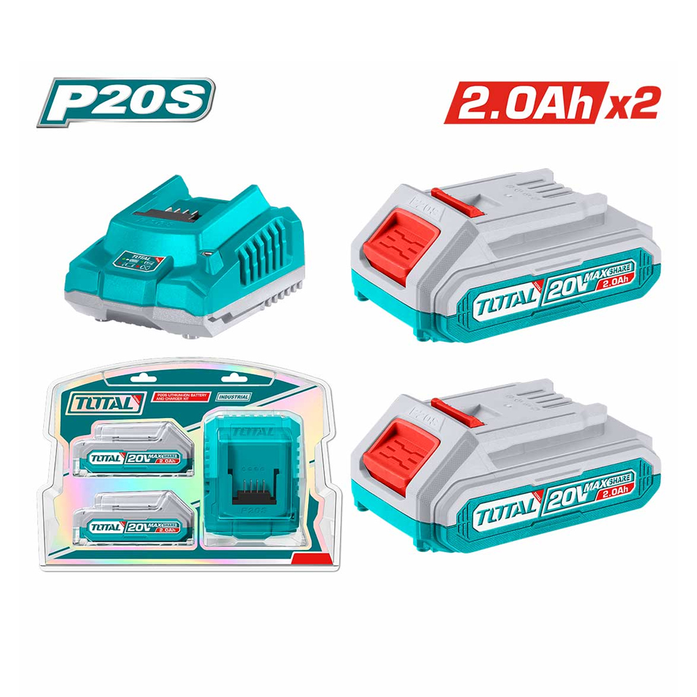 BATTERIES+CHARGEUR 2.Ah 20V TFBCPK1222