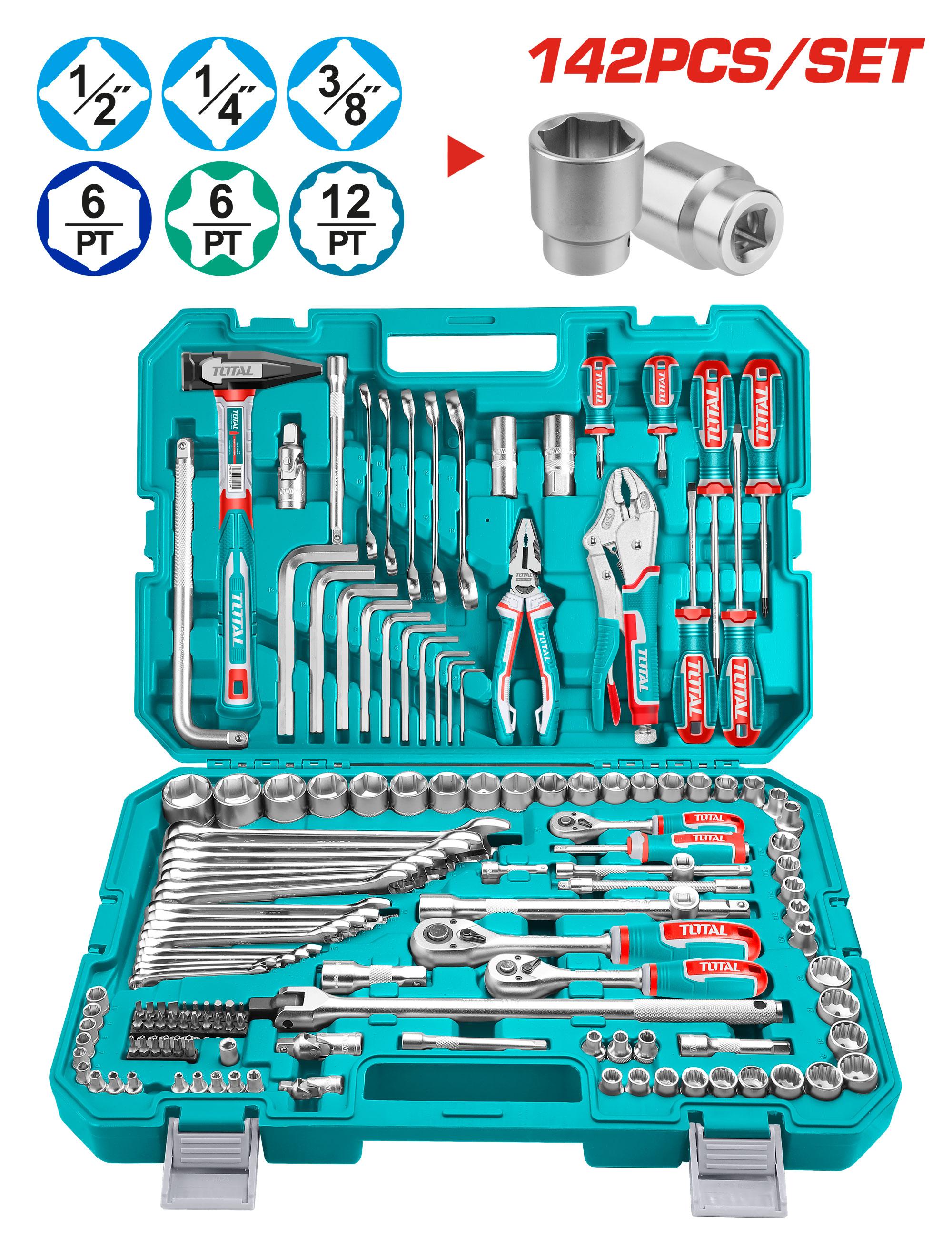 KIT OUTILS COMBINES 142PCS THKTHP21426