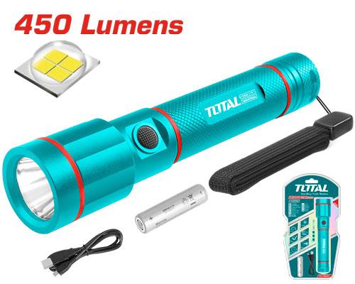 TORCHE A MAIN RECHARGEABLE 450 LUNMENS TOTAL
