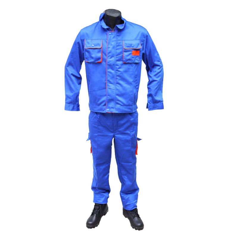 TENUE BLEUE AVEC TRACE ORANGE ITECH L
