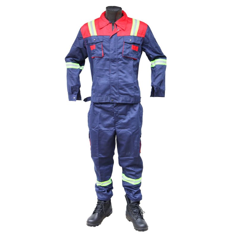 TENUE BLEUE DE NUIT-ROUGE AVEC BANDE VERTE 2XL