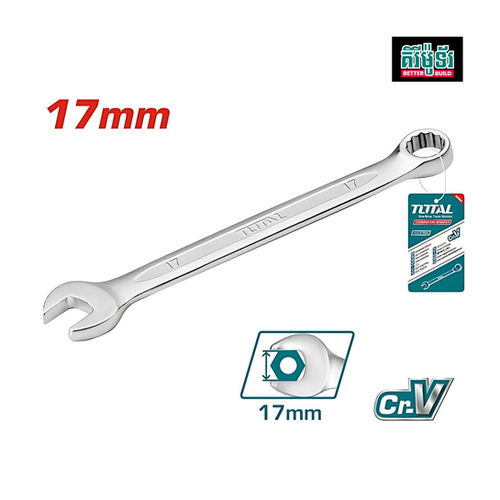 CLE PLATE MIXTE TOTAL 17MM THT1022121